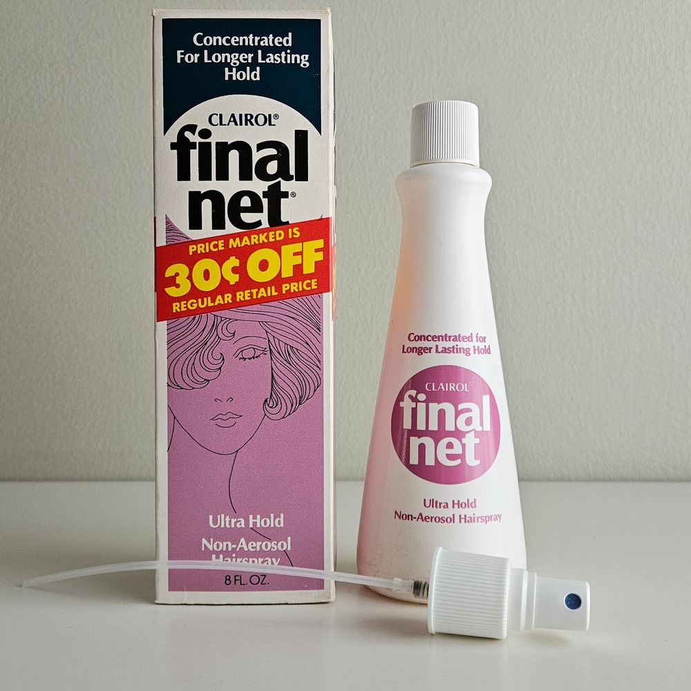 Vintage Clairol Final Net Hairspray Ultra Hold Non Aerosol 8oz NEW 1971 - 83